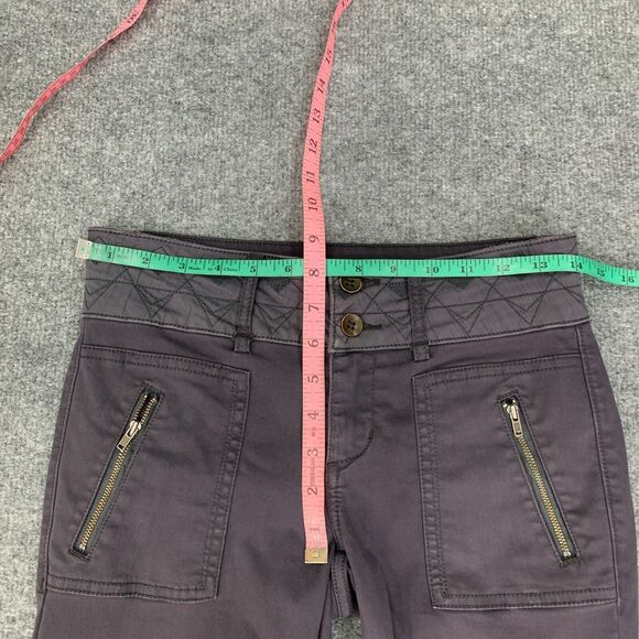 Pilcro And The Letterpress Pants Womens 25 Skinny Utility Zip Pocket Patch Knee - Picture 6 of 15